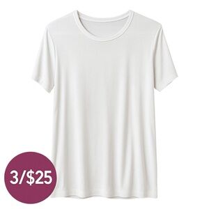 Apt. 9 • Soft Stretch Crewneck Tee • White • Size LP